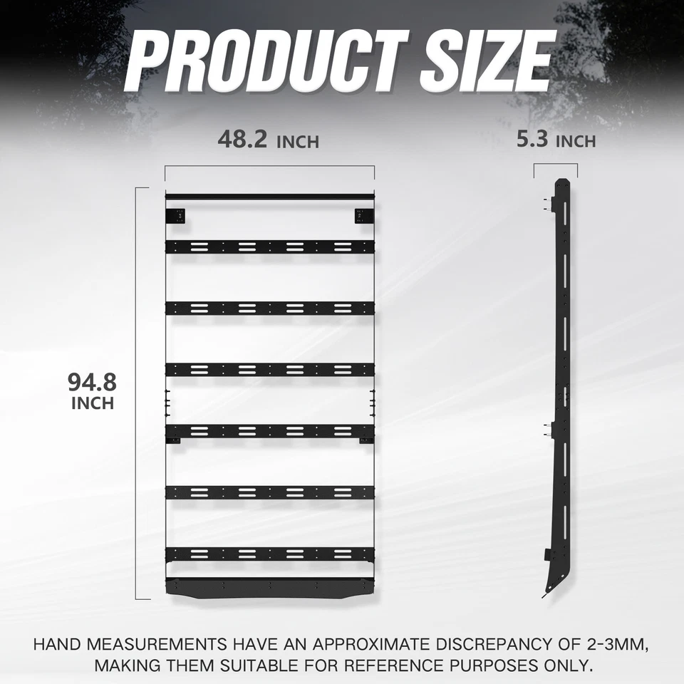 For 2010-2024 Toyota 4Runner 5th Gen Full Size Roof Rack Cargo Basket Cargo Rack - Image 3 of 4