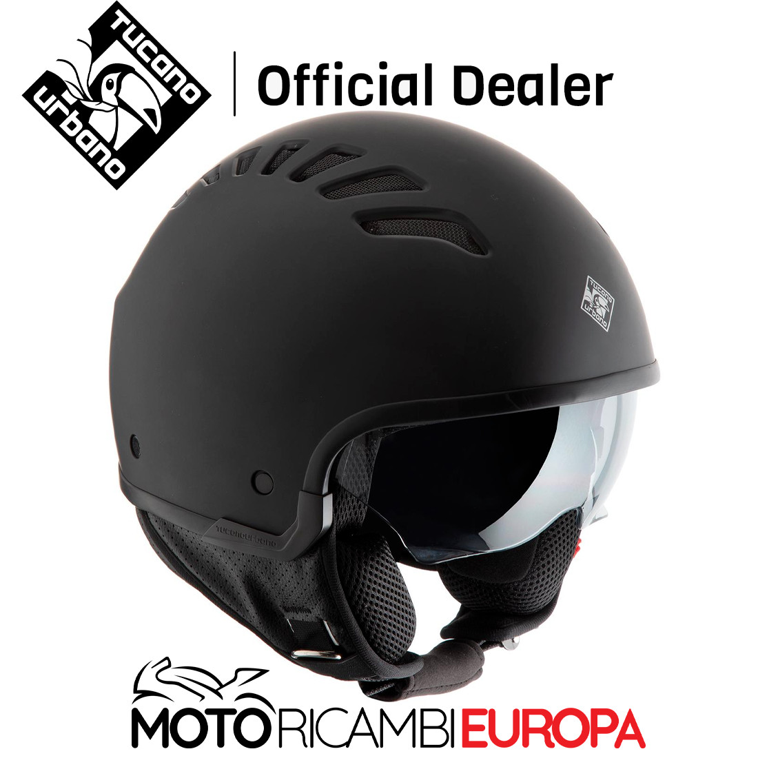Tucano Casco Moto Scooter Jet Omologato ECE 22-05 Visierino Parasole el fresh
