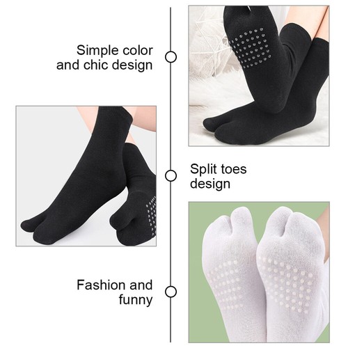2 Pairs Men Toe Socks Toe Separator Socks Anti-skid Toe Socks Split Toe Socks - Picture 2 of 12