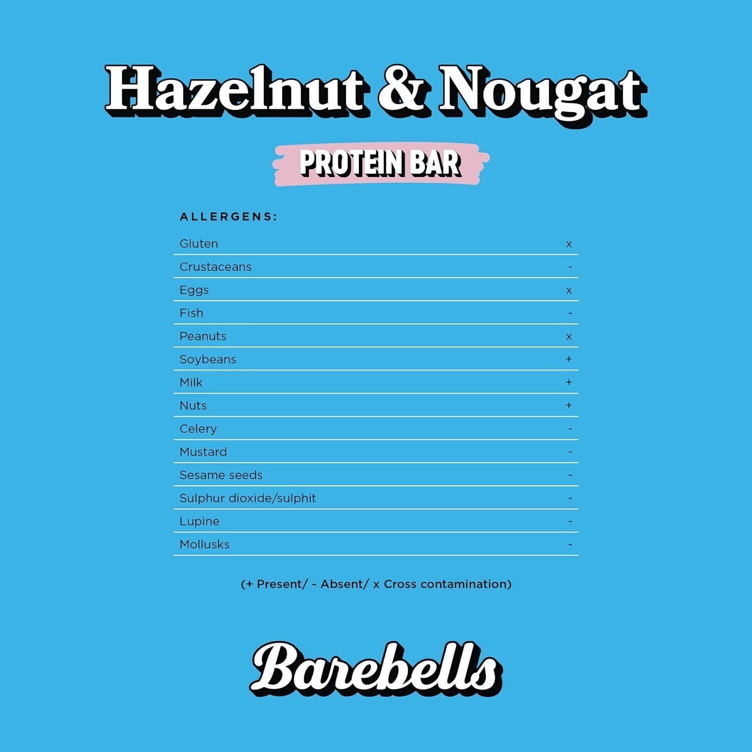 Barebells Hazelnut & Nougat High Protein and Low Carb Bar (12 x 55g) eBay
