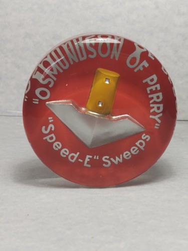Vintage Glass Paperweight Farming "Speed E" Sweeps Osmundson Of Perry - Picture 3 of 8