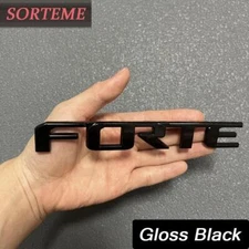 Gloss Black Metal Rear Trunk '' FORTE '' Tailgate Emblem Badge Sticker Nameplate