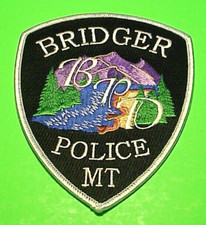 BRIDGER  MONTANA  MT  5"  POLICE PATCH  FREE SHIPPING!!!