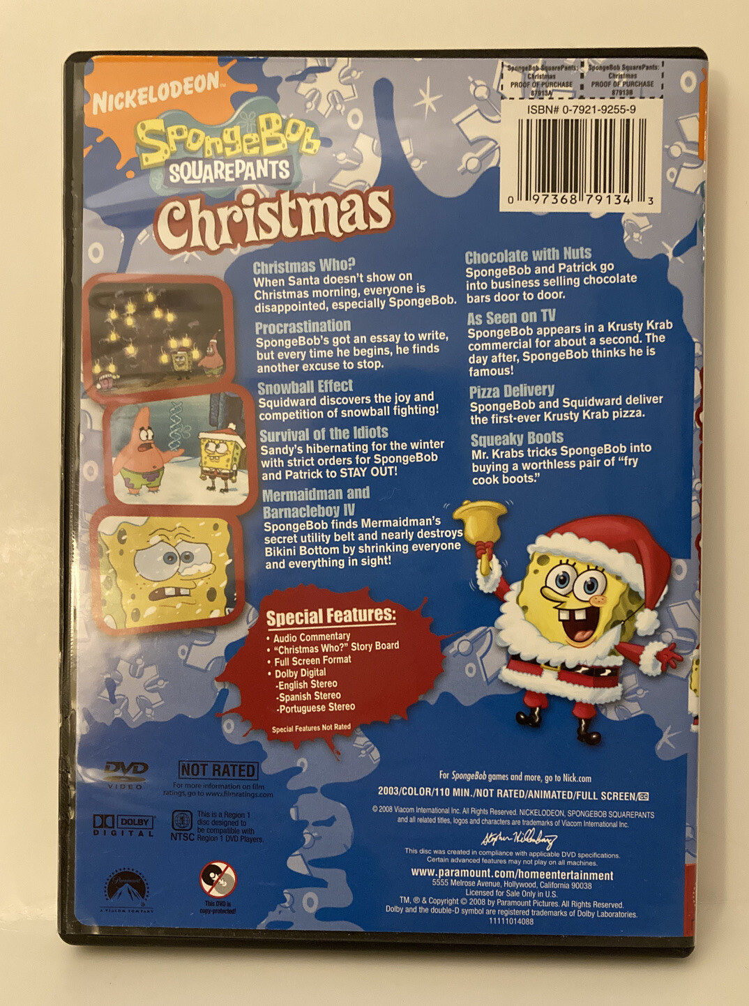Nickelodeon SpongeBob Squarepants - Christmas - DVD - 97368791343 | eBay