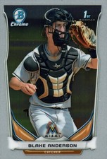 2014 Bowman Chrome Blake Anderson Miami Marlins CDP34