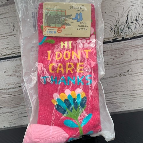 Blue Q Socks Hi I Don't Care Crew Socken weich gekämmte Baumwolle Damen NEU - Bild 2 von 4