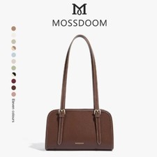 MOSSDOOM Bag Women Rectangle Shoulder High Capacity Simple Korean Style Coffee