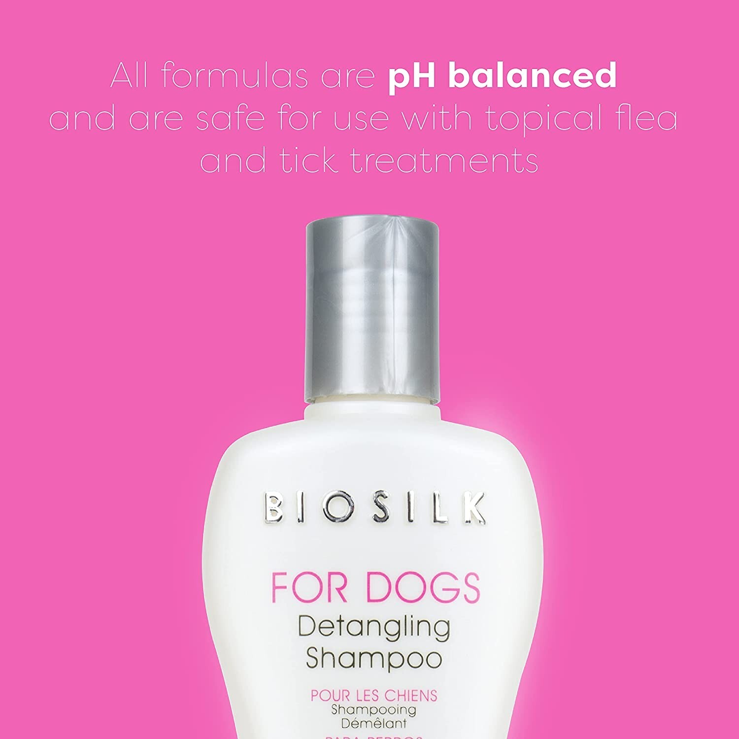 BIOSILK FOR DOGS Silk Therapy DETANGLING SHAMPOO Moisture Restorer 12oz
