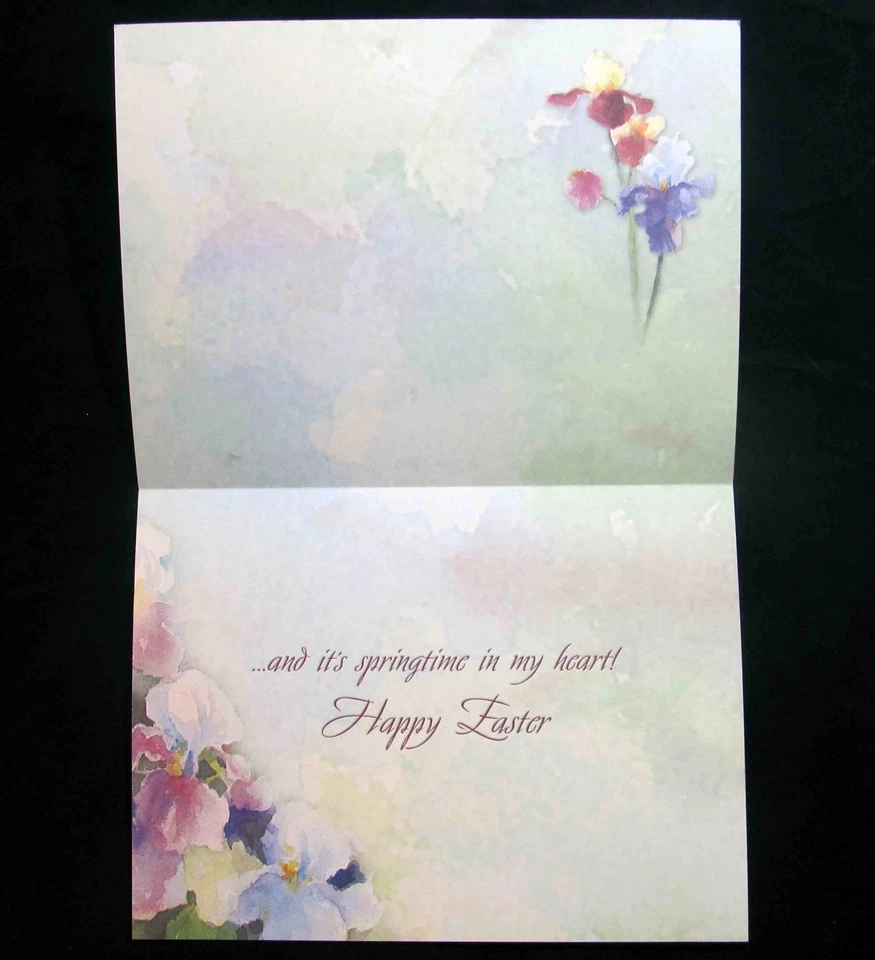Leanin Tree Easter Greeting Card Watercolor Flowers Multi Color E1 - Image 2 of 2