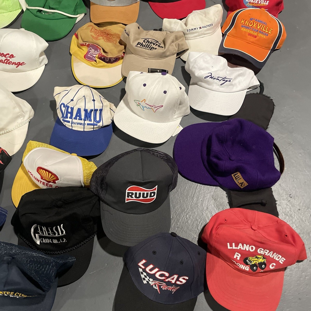 Lot of 9 Wholesale Adult Hats Hat Lot Mix Of New And Used Adjustable Sports - Racing  main image 2