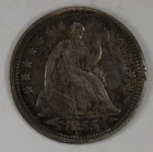 1855 with Arrows Seated Liberty Half Dime - VF