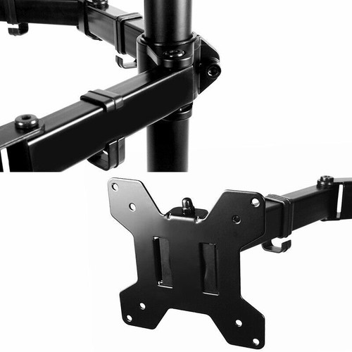 Dual HD LED Screen Desk Mount Monitor Stand 2 Arm Display Bracket LCD TV Holder - Picture 4 of 10