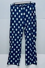Super Soft Sonoma Women's Navy Blue Owl Sleep Lounge Pants Pajamas Size M