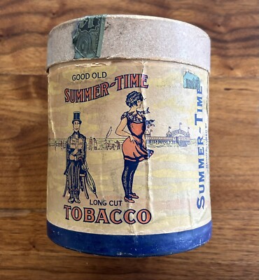pinkerton tobacco co lp Vintage Pinkerton Tobacco Co. Good Old Summer-Time Tabacco Container 1943