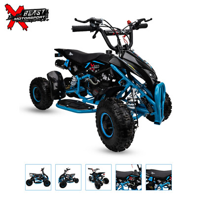 50cc Petrol Kids SKY LIGHT BLUE Mini Quad Bike Stroke Petrol