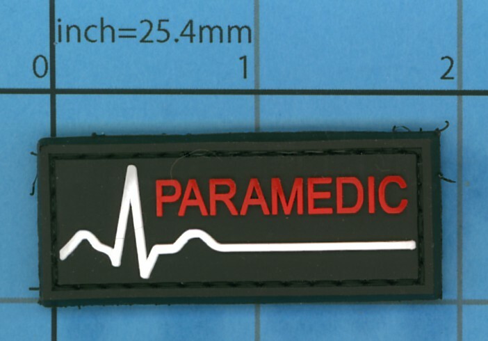PVC Medic Paramedic Tactical Army Black SWAT Patch 2x0.75 Inches