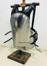 Medieval Steel Cuirass Breast Plate Body Armor Silver One Size Halloween Cosplay
