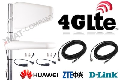 LTE 4G 5G Antenne 2x 16dBi GEWINN 15M TS9 CRC9 Huawei B529s-23a Telekom Speedbox