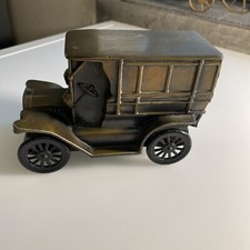 BANTHRICO METAL CAR 1915 FORD OMNIBUS Coin Bank with Key za4u