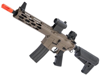 Krytac Alpha CRB Airsoft AEG Battery MOSFET Semi / Full Auto Rifle Tan
