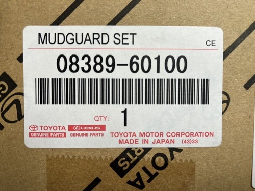 Land Cruiser Mudflaps Black TOYOTA GDJ250W TRJ250W 08389-60100 front & rear - Picture 2 of 2