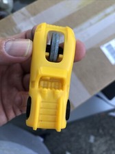 Vintage JVZ CO 1960s Yellow Plastic Toy Car 'Flywheel Racers' Made In USA