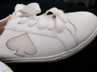 KATE SPADE WHITE LEATHER LACE UP SNEAKERS COURT SHOES SIZE 8B STYLE FEZ — photo 4