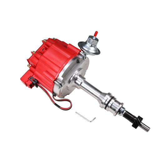 Red HEI Distributor For Ford 351W Windsor w/ 65K Hi-output Coil & Pigtails NEW - Picture 4 of 14