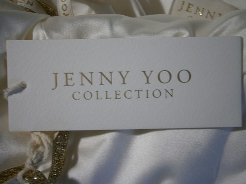 Jenny Yoo Monica Wedding Dress 12 Pearl Silk Chiffon Flutter Sleeves $2,400 - Picture 15 of 17