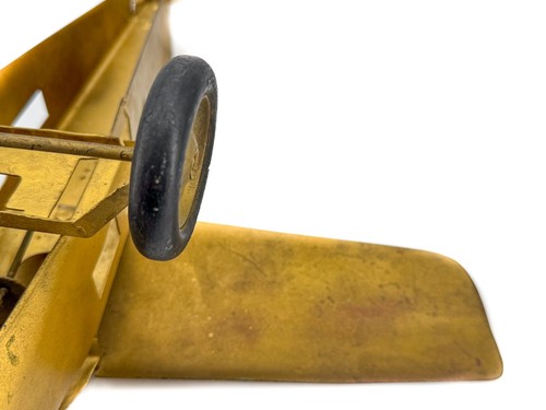 GOLD Turner Toys Pressed Steel Airplane Plane Man Cave Pull Toy Steelcraft BIG! - Picture 22 of 24