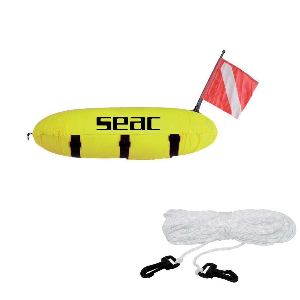 Boa Sub Con Sagola Seac Master Siluro Amarillo Apnea Marcas Señal Submarino