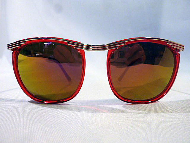 Vintage Red Girard Sunglasses Sunglasses Jean Paul Gaultier 57-0173 Fun Sun Lenses In 3D Red main image 4