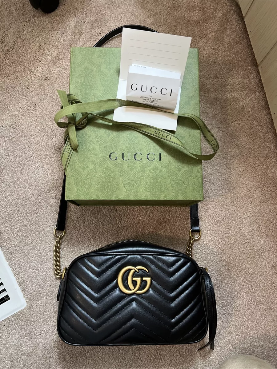 Handbags Gucci Gucci GG Marmont Small Quilted Crossbody Bag Black