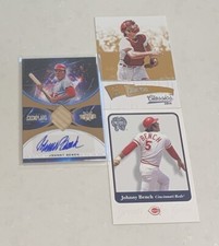 Johnny Bench Reds Leaf Lumber Signed Bat/ Fleer Greats/ Classics (3) Card Lot!