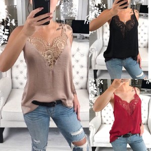 deep v neck lace top