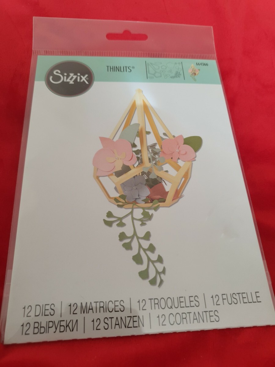 Sizzix Thinlits 12 Die Set 664366 Teardrop Terrarium