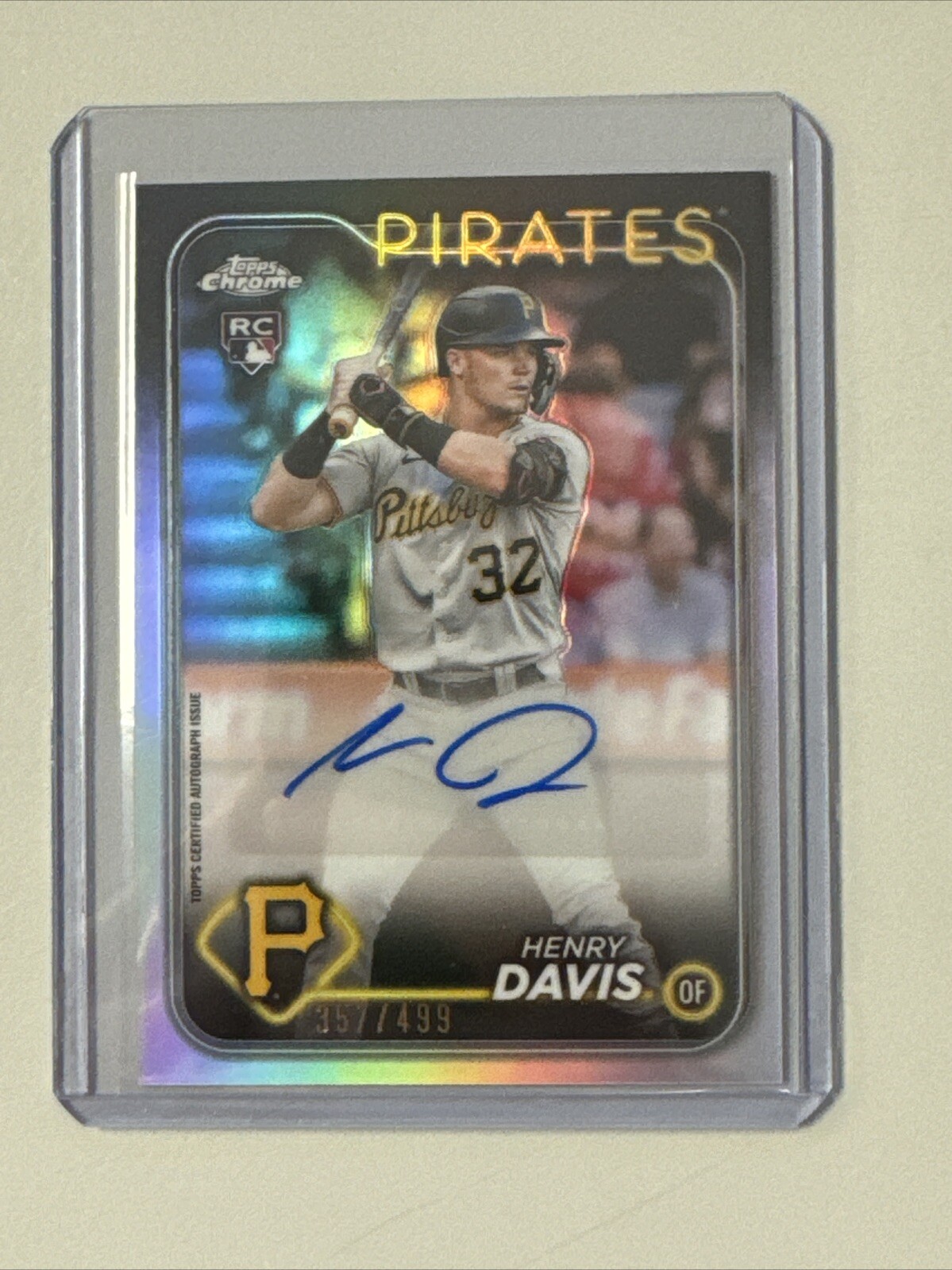 2024 Topps Chrome Update Henry Davis Refractor Auto /499