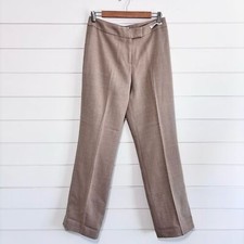 PENDLETON 100 Virgin Wool Lined Pants Brown Woven in our USA Mills Size 6 NEW
