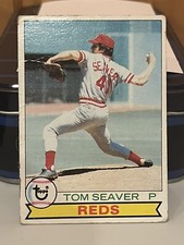 1979 Topps Tom Seaver 100 Cincinnati Reds Baseball Card Corner Wear 1X