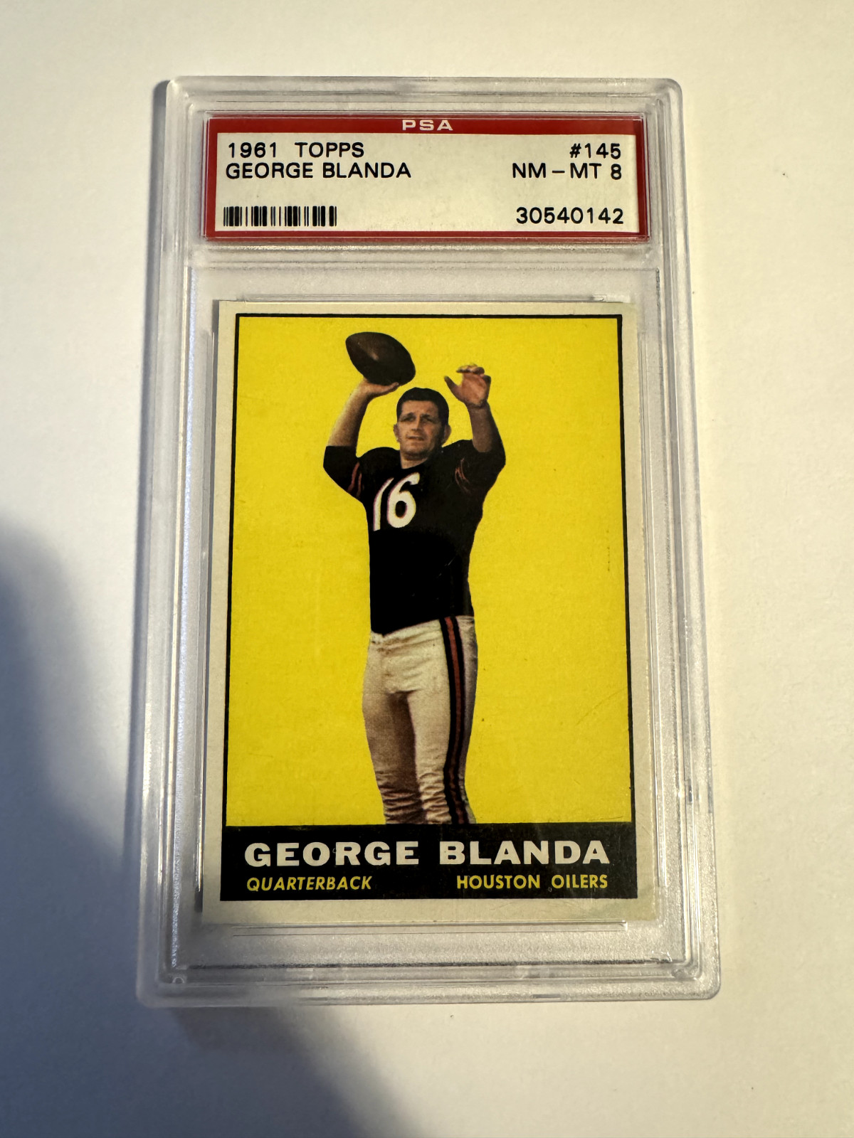 1961 Topps  Football Card #145 George Blanda (HOF) PSA 8