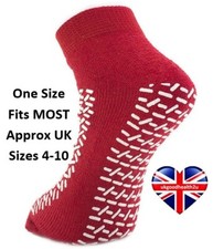 MOBILITY AID MEDLINE DOUBLE TREAD SLIPPERS / NON SLIP ANTI SKID RESISTANT SOCKS