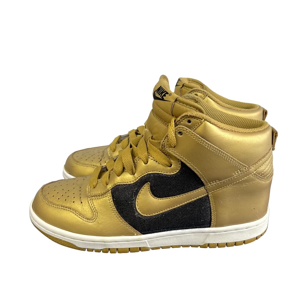 Nike Womens Gold Dunk 325203-771 High Top Lace Up Basketball
