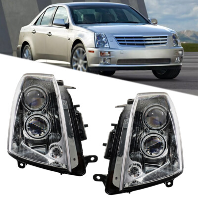 L+R For Cadillac STS 2005-2007-2010 2011 Halogen Headlight Driver+Passenger Side