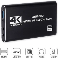 4K Audio Video Capture Card,USB3.0 HDMI Game Capture Device Switch for Streaming