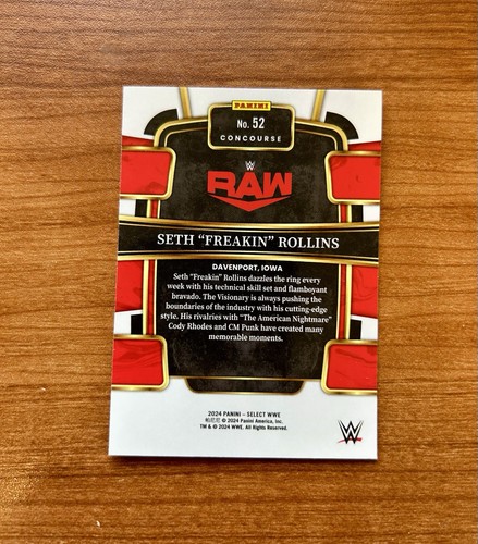 2024 Panini Select WWE Red & Blue Retail #52 Seth Freakin Rollins Wrestling Card - Picture 2 of 2