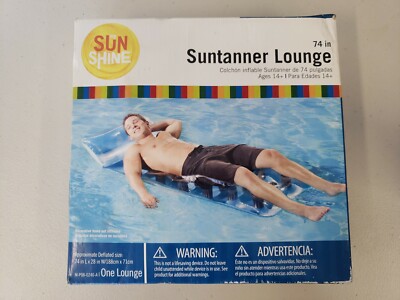 My Sun Shine 18 Pocket Suntanner Inflatable Lounge Pool Air Tube Float Raft 74''