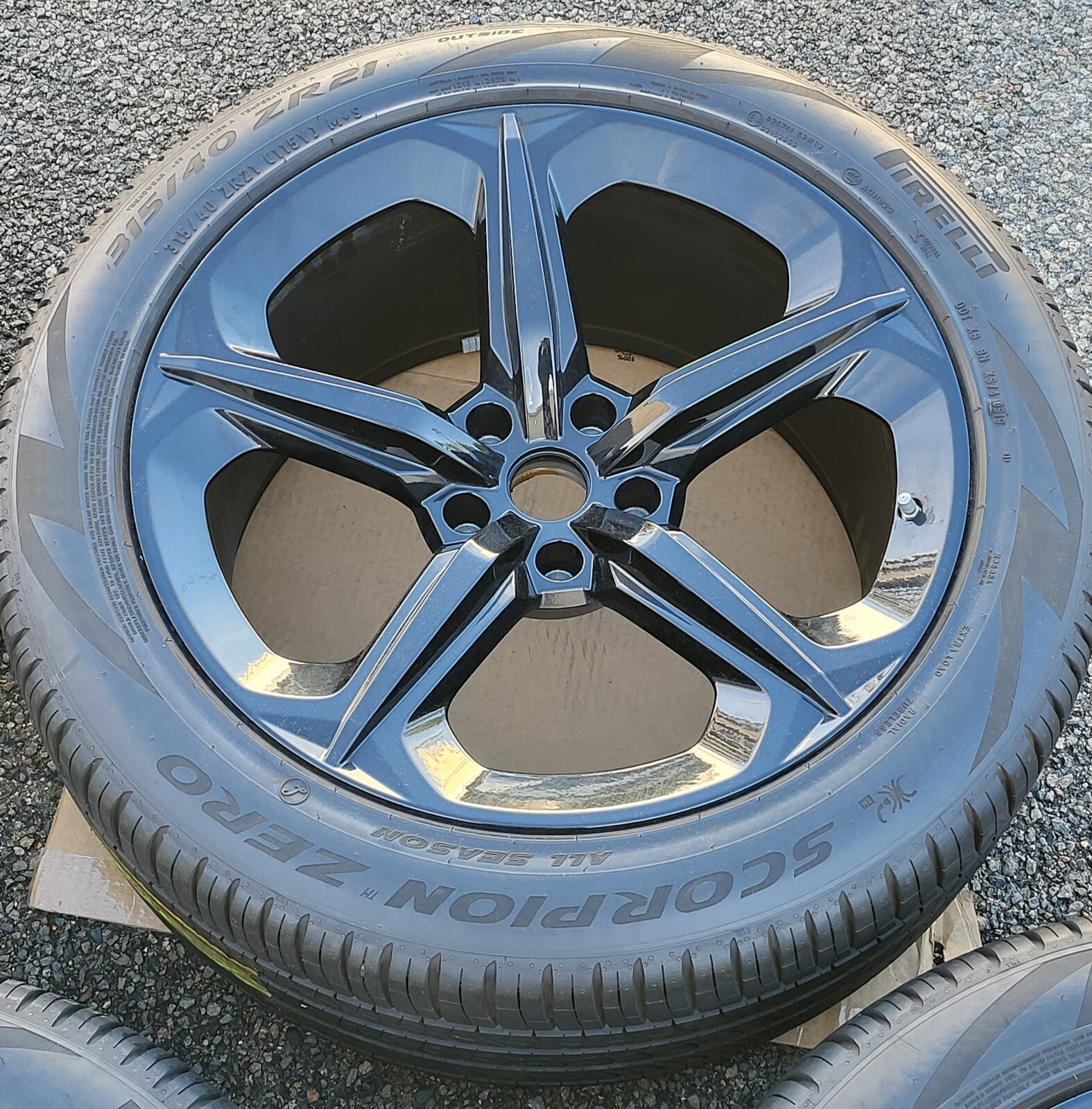 OEM Lamborghini Urus 21" Black Wheels Rims w/ Pirelli Scorpion Tires Set