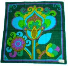 MWT Swiss FISBA Hanky 60s Mod Op Art Boho EXC