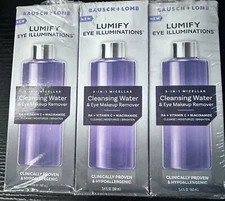 Bausch + Lomb Lumify Eye Illuminations 3 in 1 Micellar Cleansing Water 3-PK