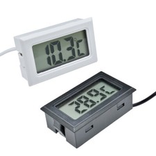 Digital LCD Gauge Insert Probe Temperature Thermometer Thermograph for Aquarium